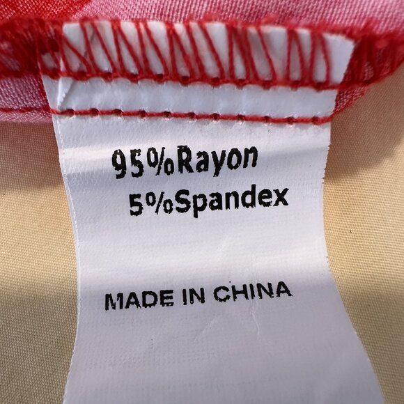 red and pink strapless floral ruffle maxi dress - Picture 4 of 4